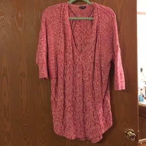 Chunky deep V neck sweater